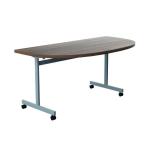 Jemini D-End Tilt Table 1600x800x720mm Dark Walnut/Silver KF822486 KF822486