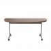 Jemini D-End Tilt Table 1600x800x720mm Dark Walnut/Silver KF822486 KF822486