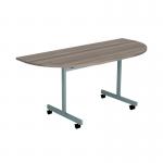 Jemini D-End Tilt Table 1600x800x720mm Grey Oak/Silver KF822493 KF822493