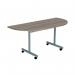 Jemini D-End Tilt Table 1600x800x720mm Grey Oak/Silver KF822493 KF822493