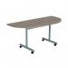 Jemini D-End Tilt Table 1600x800x720mm Grey OakSilver KF822493 KF822493