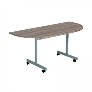 VOW Jemini D-End Tilt Table 1600x800x720mm Grey OakSilver KF822493