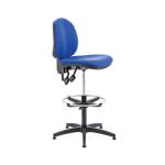 Jemini Medium Back Draughtsman Chair with Adjustable D-Kit Royal Blue KF822501 KF822501