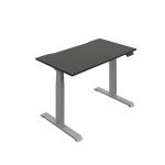 Okoform Dual Motor Sit/Stand Heated Desk 1600x800x645-1305mm Black/Silver KF822502 KF822502