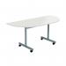 Jemini D-End Tilt Table 1600x800x720mm White/Silver KF822523 KF822523