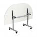 Jemini D-End Tilt Table 1600x800x720mm White/Silver KF822523 KF822523