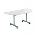 Jemini D-End Tilt Table 1600x800x720mm WhiteSilver KF822523 KF822523