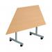 Jemini Trap Tilt Table 1600x800x720mm Beech/Silver KF822530 KF822530