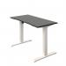 Okoform Single Motor Sit/Stand Heated Desk 1200x600x734-1234mm Black/White KF822542 KF822542