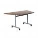 Jemini Trap Tilt Table 1600x800x720mm Dark Walnut/Silver KF822547 KF822547