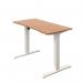 Okoform Single Motor Sit/Stand Heated Desk 1200x600x734-1234mm Nova Oak/White KF822552 KF822552