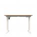 Okoform Single Motor Sit/Stand Heated Desk 1200x600x734-1234mm Nova Oak/White KF822552 KF822552