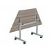 Jemini Trap Tilt Table 1600x800x720mm Grey Oak/Silver KF822554 KF822554