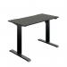 Okoform Single Motor Sit/Stand Heated Desk 1200x600x734-1234mm Black/Black KF822572 KF822572