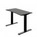 Okoform Single Motor Sit/Stand Heated Desk 1200x600x734-1234mm Black/Black KF822572 KF822572