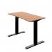 Okoform Single Motor SitStand Heated Desk 1200x600x734-1234mm Nova OakBlack KF822582 KF822582