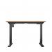 Okoform Single Motor SitStand Heated Desk 1200x600x734-1234mm Nova OakBlack KF822582 KF822582