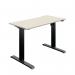 Okoform Single Motor Sit/Stand Heated Desk 1200x600x734-1234mm White/Black KF822593 KF822593