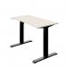 Okoform Single Motor Sit/Stand Heated Desk 1200x600x734-1234mm White/Black KF822593 KF822593