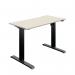 Okoform Single Motor SitStand Heated Desk 1200x600x734-1234mm WhiteBlack KF822593 KF822593