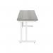 Polaris Rectangular Double Upright Cantilever Desk 1600x600x730mm Alaskan Grey OakWhite KF822600 KF822600