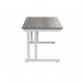 Polaris Rectangular Double Upright Cantilever Desk 1200x800x730mm Alaskan Grey OakWhite KF822610 KF822610