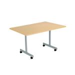 Jemini Rectangular Tilting Table 1200x800x730mm Nova Oak/Silver KF822632 KF822632