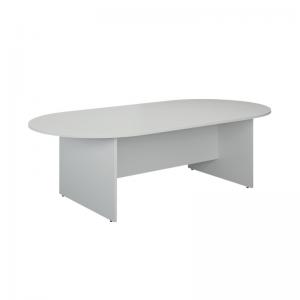 VOW Jemini D-End Meeting Table 1800x1000x730mm White KF822677 KF822677
