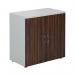 Jemini Cupboard 800x450x800mm White/Dark Walnut KF822691 KF822691