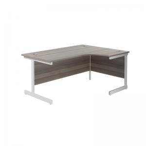 VOW Jemini Radial Right Hand Single Upright Desk 1600x800-1200x730mm
