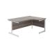 Jemini Radial RH Desk 1600x1200mm Grey Oak/White KF822722 KF822722