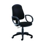 Jemini Teme Medium Back Chair with Fixed Arms 640x640x1010-1140mm Black KF822738 KF822738