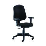 Jemini Teme Medium Back Chair with Adjustable Arms 640x640x1010-1140mm Black KF822752 KF822752