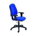 Jemini Teme Medium Back Chair with Adjustable Arms 640x640x1010-1140mm Royal Blue KF822769 KF822769