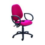 Jemini Intro High Back Posture Chair with Fixed Arms 640x640x990-1160mm Claret KF822790 KF822790