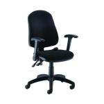 Jemini Intro High Back Posture Chair with Folding Arms 640x640x990-1160mm Black KF822837 KF822837