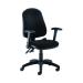 Jemini Intro High Back Posture Chair with Folding Arms 640x640x990-1160mm Black KF822837