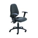 Jemini Intro High Back Posture Chair with Folding Arms 640x640x990-1160mm Charcoal KF822844 KF822844