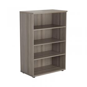 VOW Jemini Wooden Bookcase 800x450x1200mm Grey Oak KF822861 KF822861