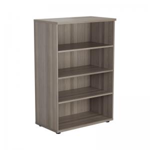 VOW Jemini Wooden Bookcase 800x450x1200mm Grey Oak KF822861 KF822861