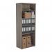 Jemini Wooden Bookcase 800x450x2000mm Grey Oak KF822891 KF822891