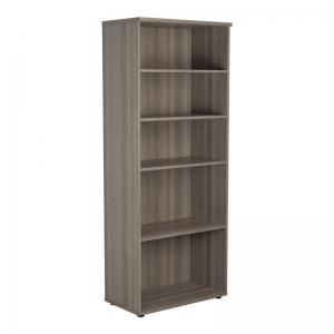 VOW Jemini Wooden Bookcase 800x450x2000mm Grey Oak KF822891 KF822891