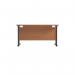 Jemini Rectangular Double Upright Cantilever Desk 1200x600x730mm Beech/Black KF822936 KF822936