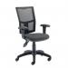 Jemini Medway High Mesh Back Operator Chair Adjustable Arms Charcoal KF822943 KF822943