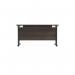 Jemini Rectangular Double Upright Cantilever Desk 1200x600x730mm Dark Walnut/Black KF822950 KF822950