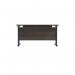 Jemini Rectangular Double Upright Cantilever Desk 1200x600x730mm Dark WalnutBlack KF822950 KF822950