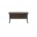 Jemini Rectangular Double Upright Cantilever Desk 1200x600x730mm Dark WalnutBlack KF822950 KF822950