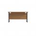 Jemini Rectangular Double Upright Cantilever Desk 1200x600x730mm Nova OakBlack KF822981 KF822981