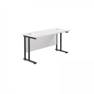 VOW Jemini Rectangular Double Upright Cantilever Desk 1200x600x730mm