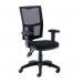 Jemini Medway High Mesh Back Operator Chair Adjustable Arms Black KF823018 KF823018